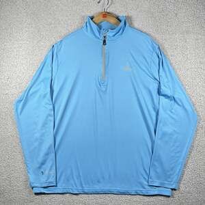 Habit Fishing 1/4 Zip Pullover Men XL Blue Performance Solar Factor UPF 40 Shirt